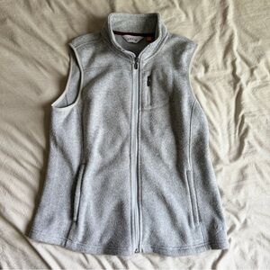 Orvis Light Gray Fleece Vest with Zip Pockets